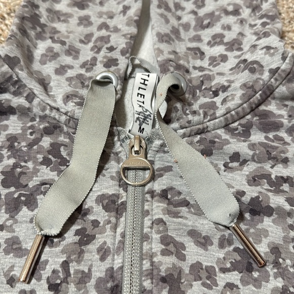 Athleta Balance Printed Sweatshirt Hoodie, Heather Grey SIZE M - Picture 7 of 7